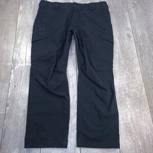 Under Armour Cargo Pants Mens 40x30 Black Storm Tactical Ripstop Outdoor